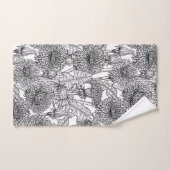 Dandelions, noir et blanc (Serviette à main)