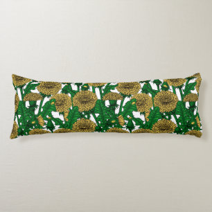 Dandelions op wit lichaamskussen