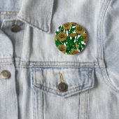 Dandelions op wit ronde button 5,7 cm (In situ)
