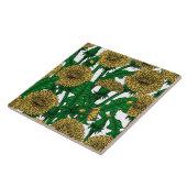 Dandelions op wit tegeltje (Zijkant)