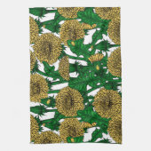 Dandelions op wit theedoek (Verticaal)