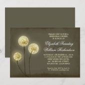 Dandelions pétillants répétition invitations dîner (Devant / Derrière)
