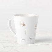 Dandelions secs encre dessin latte mug (Angle gauche)