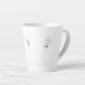 Dandelions secs encre dessin latte mug (Angle droit)