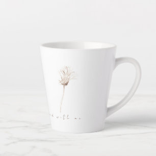 Dandelions secs encre dessin latte mug