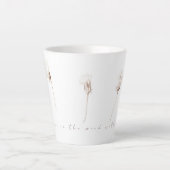 Dandelions secs encre dessin latte mug (Devant)