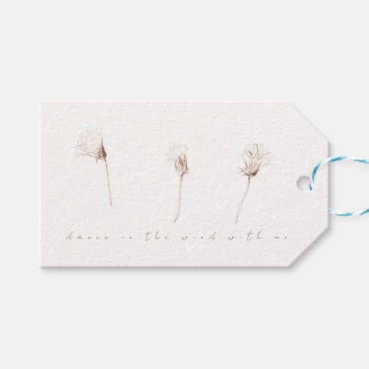 Dandelions secs étiquette cadeau (Devant (Horizontal))