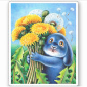 Dandelions Sticker Fleurs mignonnes Benny Blue Bun (Devant)