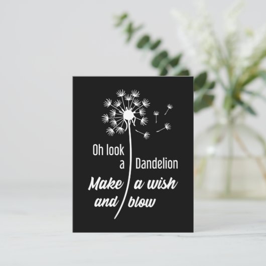 Dandelionventilator maakt een wens en gloed (Staand voorkant)