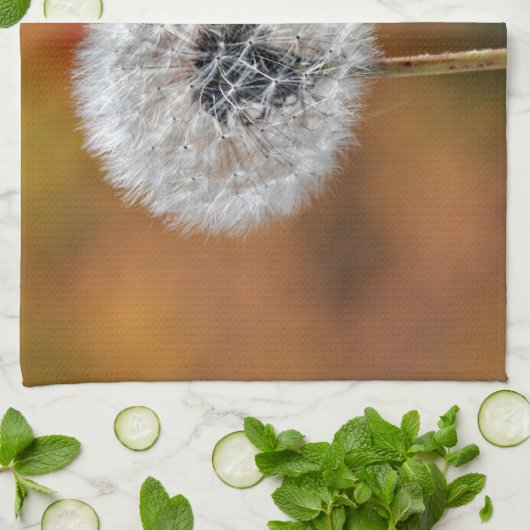 Dandelionzaadkop in de herfst theedoek (Gevouwen)