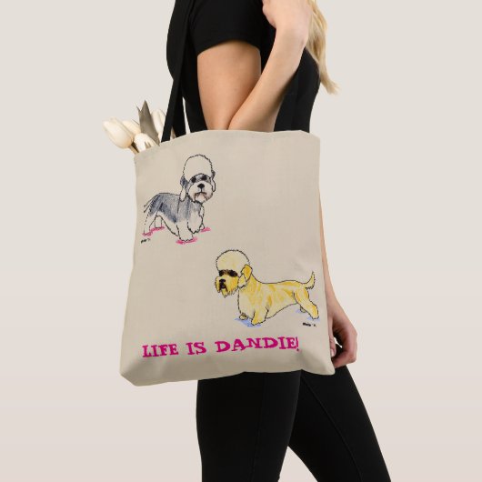 Dandie Dinmont Terrier Canvas tas (Dichtbij)