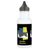 Dandie Dinmont Terrier Dog Yellow & Blue Grid Waterfles (Links)