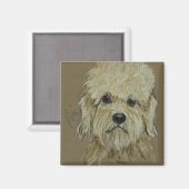 Dandie Dinmont Terrier Hond Art Magnet Magneet (Voorkant / Achterkant)