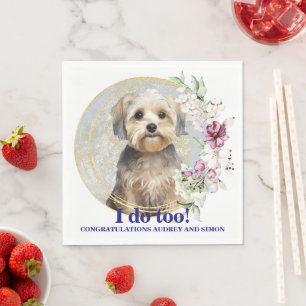 Dandie Dinmont Terrier Honden Huwelijks Servetten