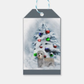 Dandie Dinmont Terrier Kerstmis Cadeaulabel (Achterkant)