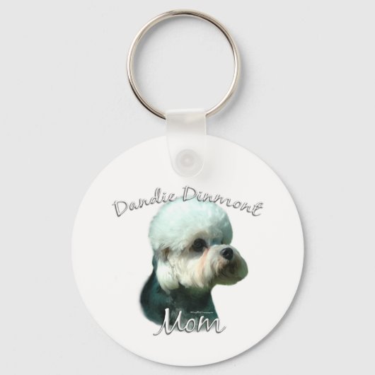 Dandie Dinmont Terriër Moeder 2 Sleutelhanger (Voorkant)