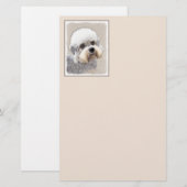 Dandie Dinmont Terrier Painting Original Dog Art (Voorkant / Achterkant)