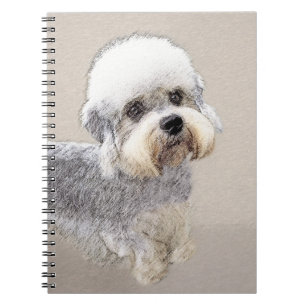 Dandie Dinmont Terrier Painting Original Dog Art Notitieboek