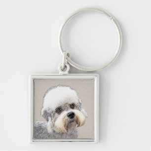 Dandie Dinmont Terrier Painting Original Dog Art Sleutelhanger
