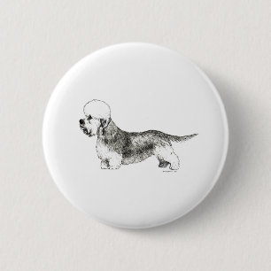 Dandie Dinmont Terrier Ronde Button 5,7 Cm