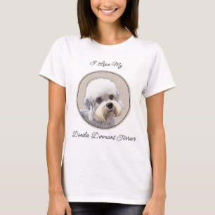 Dandie Dinmont Terrier Schilderij Originele Honden T-shirt