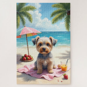Dandie Dinmont Terrier Strand Scene Legpuzzel