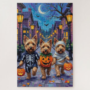 Dandie Dinmont Terrier Trick-or-Treating Halloween Legpuzzel