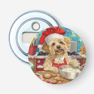 Dandie Dinmont Terrier Vakantie Bakken: Kerstmis Button Flesopener
