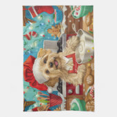 Dandie Dinmont Terrier Vakantie Bakken: Kerstmis Theedoek (Verticaal)