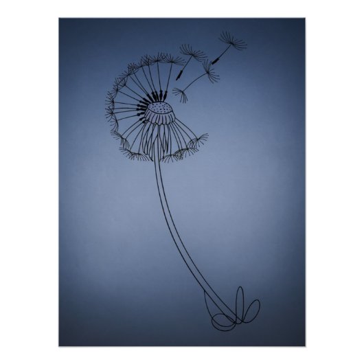 dandilion flower  perfect poster (Voorkant)