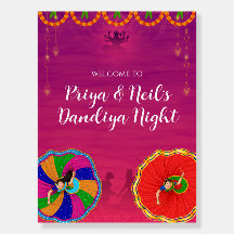 Dandiya Night Welkom bord Raas Garba Night Bord