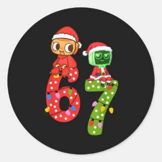 Dandy Bruh 67 Days Meme Humor 6 7 Shelly World Six Ronde Sticker