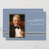 Dandy Diamonds - Foto Birthday Party Invitation Kaart (Voorkant / Achterkant)