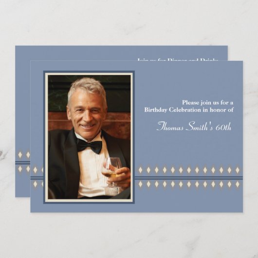 Dandy Diamonds - Photo Invitation à la fête d'anni (Devant / Derrière)