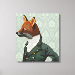 Dandy Fox Portrait Canvas Afdruk
