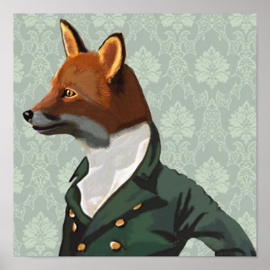 Dandy Fox Portrait Poster (Voorkant)