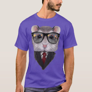 Dandy Grijze Dwerg Hamster dragen Zonnebril en T-shirt
