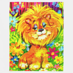 dandy lion fleece deken