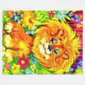 dandy lion fleece deken (Voorkant (Horizontaal))