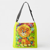 dandy lion print crossbody tas (Achterkant)