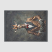 Dandy Victoriaans geklede giraffe met boog stropda Tissuepapier (Voorkant)