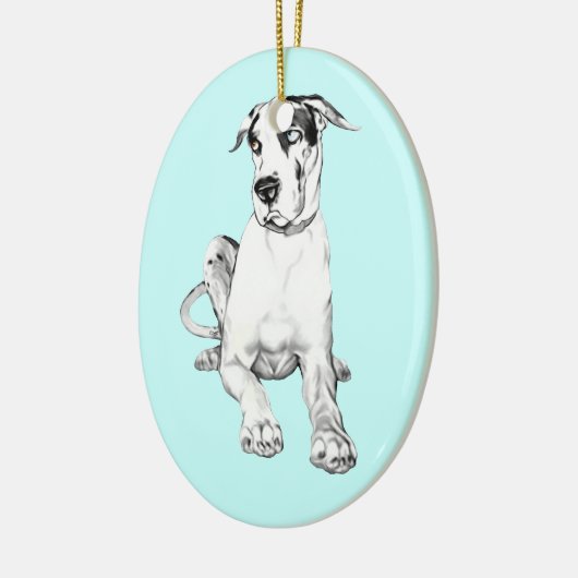 Dane-R-Us Dog Art Keramisch Ornament (Links)