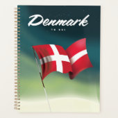 Danemark affiche de voyage "Pour skier" (Devant)