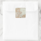 Danemark - Denemarken Map Vierkante Sticker (Tas)