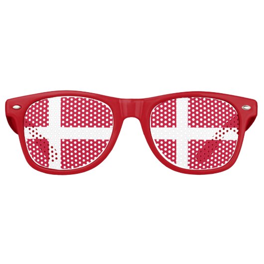 Danemark Flag Party Shades lunettes de soleil (Devant)