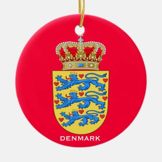 DANEMARK*- Ornement rond en céramique (Devant)
