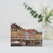 Danemark, rue Nyhavn Carte postale (Debout devant)