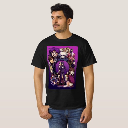 Danganronpa blij t-shirt (Voorkant volledig)