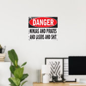 DANGER ! Affiche (Bureau à domicile)