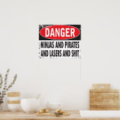 DANGER ! Affiche (Cuisine)